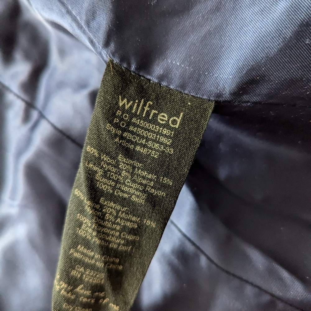 Aritzia Wilfred Mohair Wool Cocoon Coat Black Size S - Picture 4 of 7